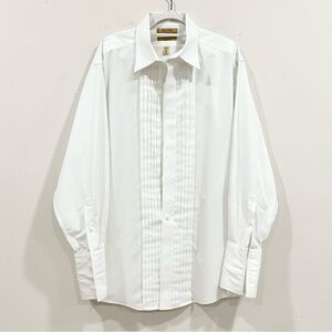 Gold Label Men’s Size 16,5/35 White Tuxedo Shirt Non-iron